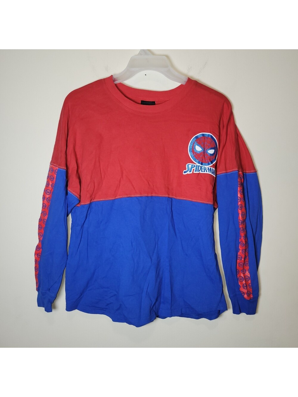 Universal Studios Marvel Spider-Man Amazing Spirit Jersey Shirt Red Blue sz M